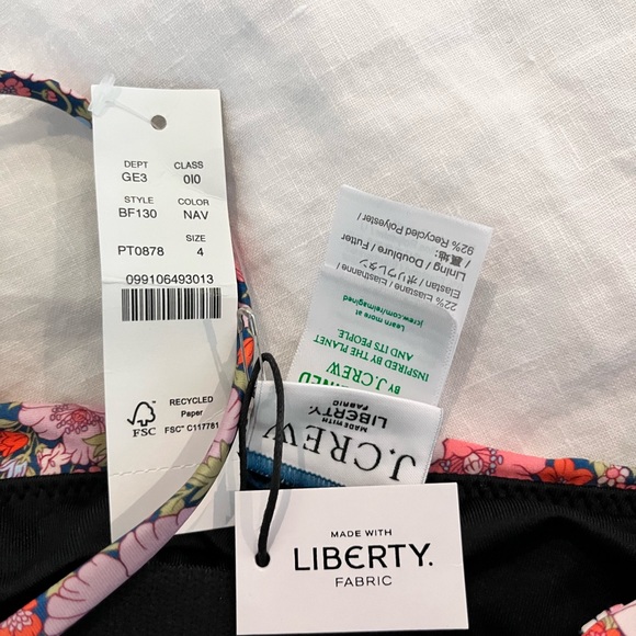 NWT J.Crew Bandeau one-piece in Liberty® Meadow Song fabric - Picture 5 of 5